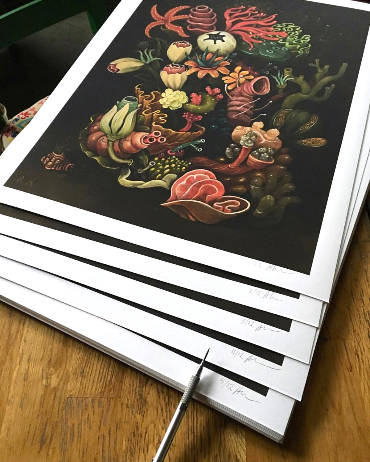 Alex Kuno &quot;Offal&quot; - Hand-Embellished Edition of 3 - 18 x 24&quot;