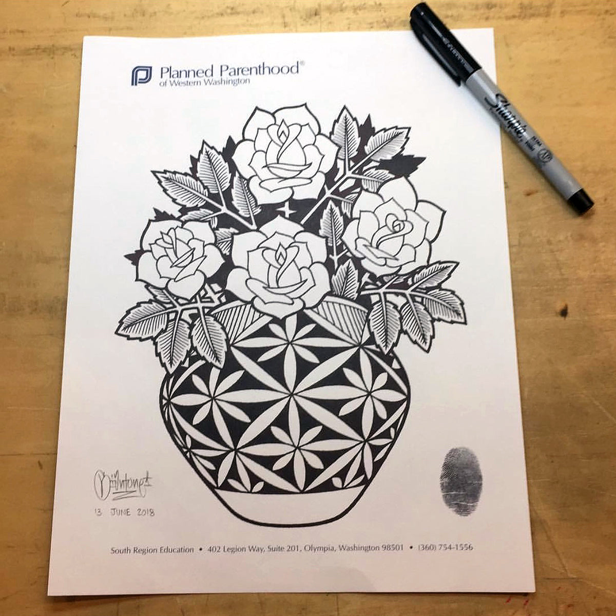 Mike Giant &quot;Acoma Pot&quot; - Archival Print, Limited Edition of 30 - 11 x 14&quot;