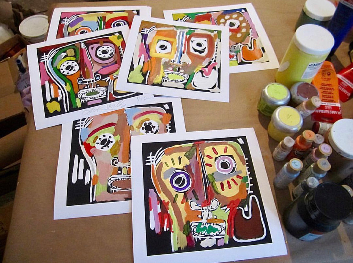 Jack Walls &quot;IVORY COAST BLUES&quot; - Hand-Painted Multiple, #8/12 - 12 x 12&quot;