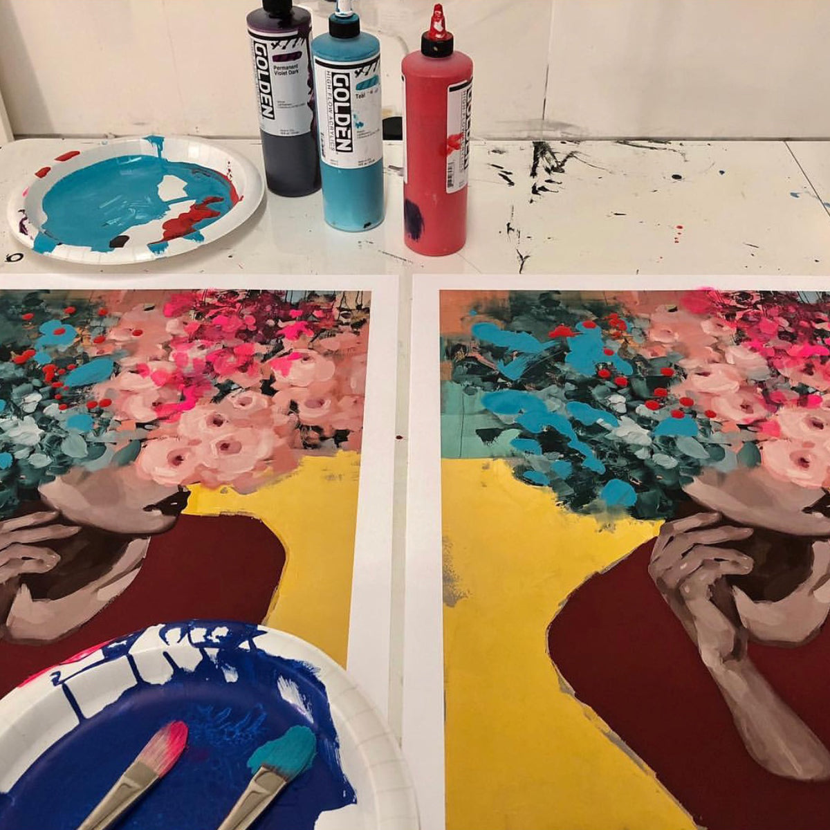 Anna Kincaide &quot;Something About You I&quot; - Hand-Embellished Unique Variant, Edition of 5 - 18 x 24&quot;