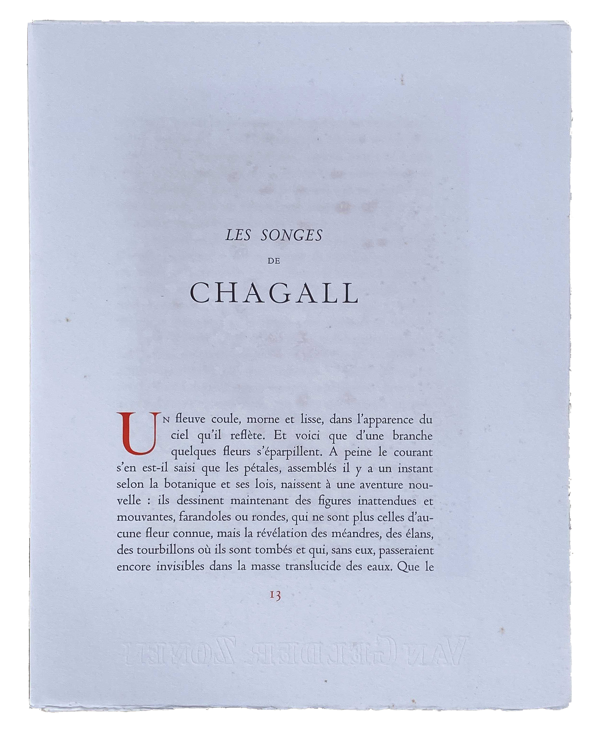 Marc Chagall - &quot;La Sirene&quot; - Signed 1950 Robert Rey Print - 18.3 x 14.3&quot;