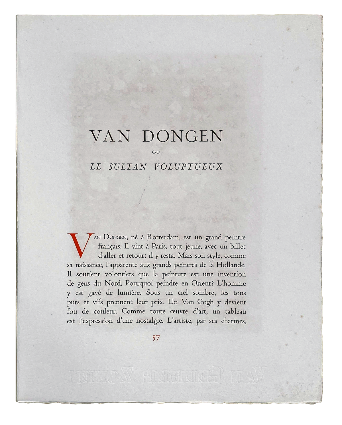 Kees van Dongen - &quot;Tete De Femme&quot; - Signed 1950 Robert Rey Print - 18.3 x 14.3&quot;