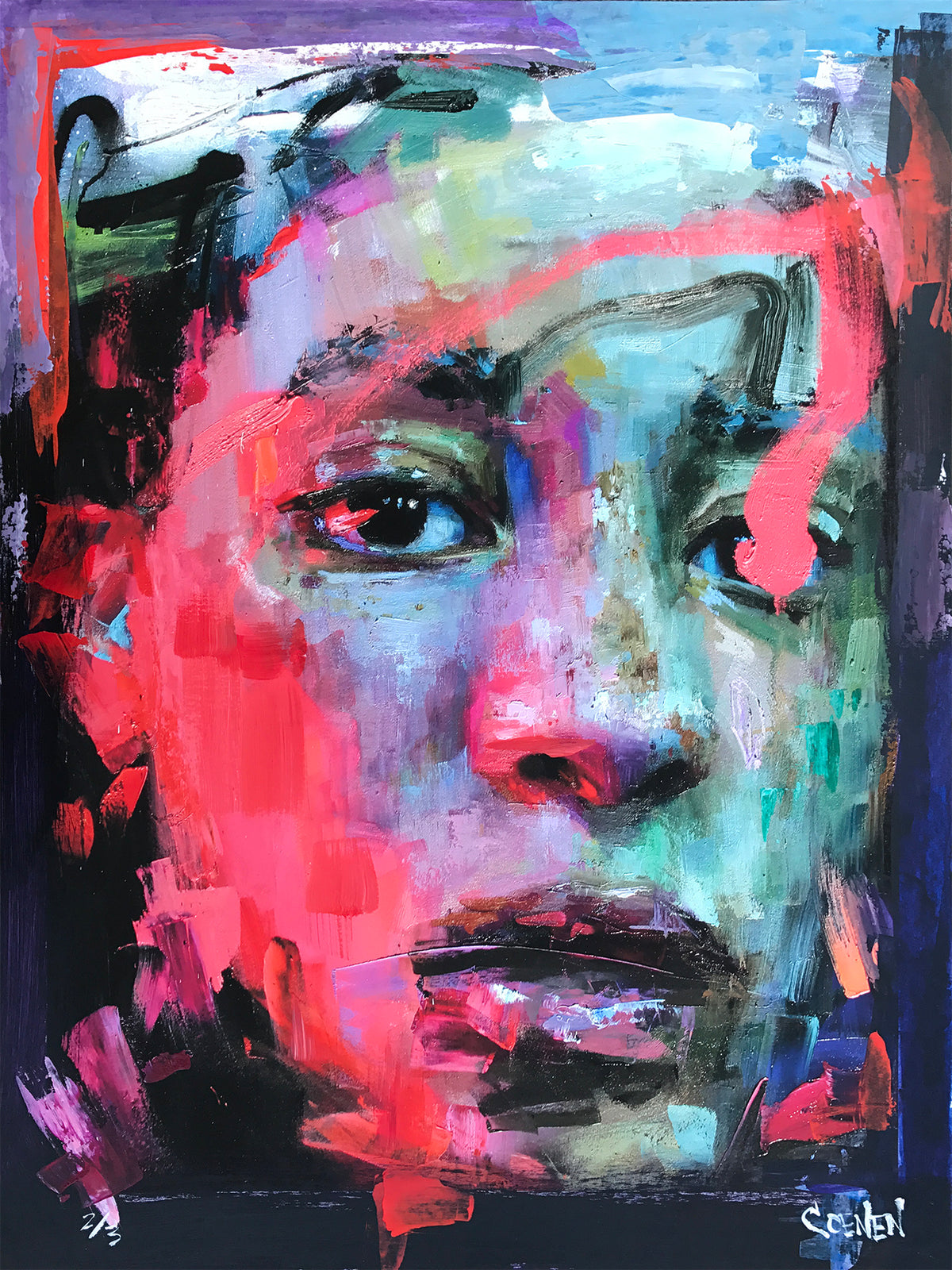 Danielle Coenen &quot;Infrared&quot; - Hand-Embellished Unique Variant, #2/3 - 18 x 24&quot;