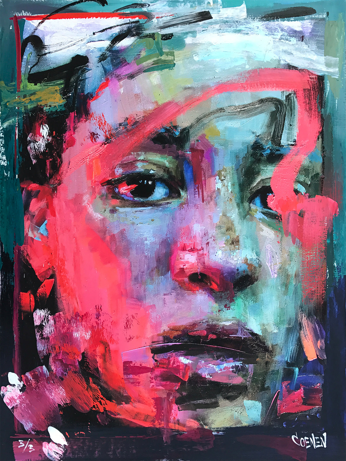 Danielle Coenen &quot;Infrared&quot;  - Hand-Embellished Unique Variant, #3/3 - 18 x 24&quot;
