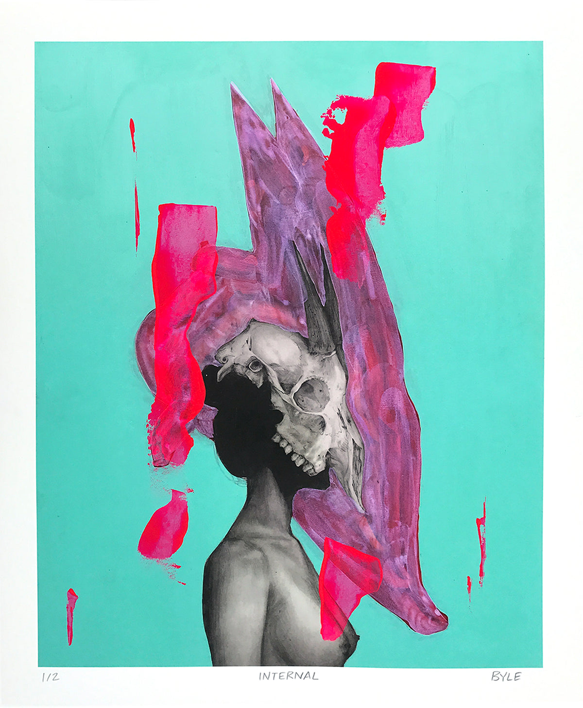 Matt Byle &quot;Internal&quot; - Hand-Embellished Edition of 2 - 14 x 17&quot;