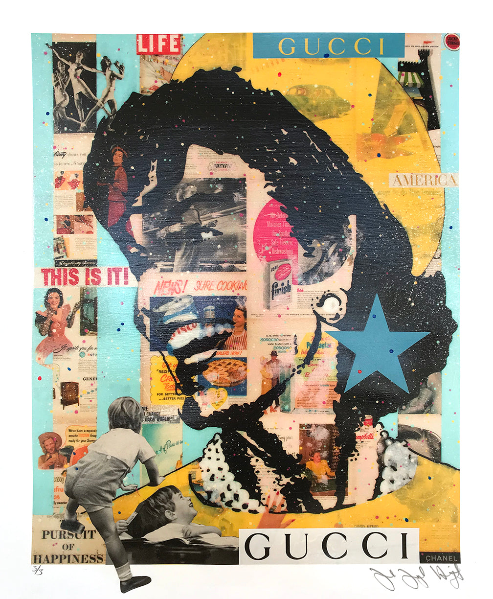 John Joseph Hanright &quot;The Pursuit of Happiness&quot; - Hand-Embellished Edition of 3 - 14 x 17&quot;