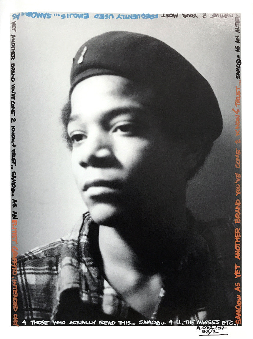 Al Diaz &quot;SAMO©…Jean-Michel Basquiat&quot; - Hand-Embellished Unique Print, #2/2 - 18 x 24&quot;