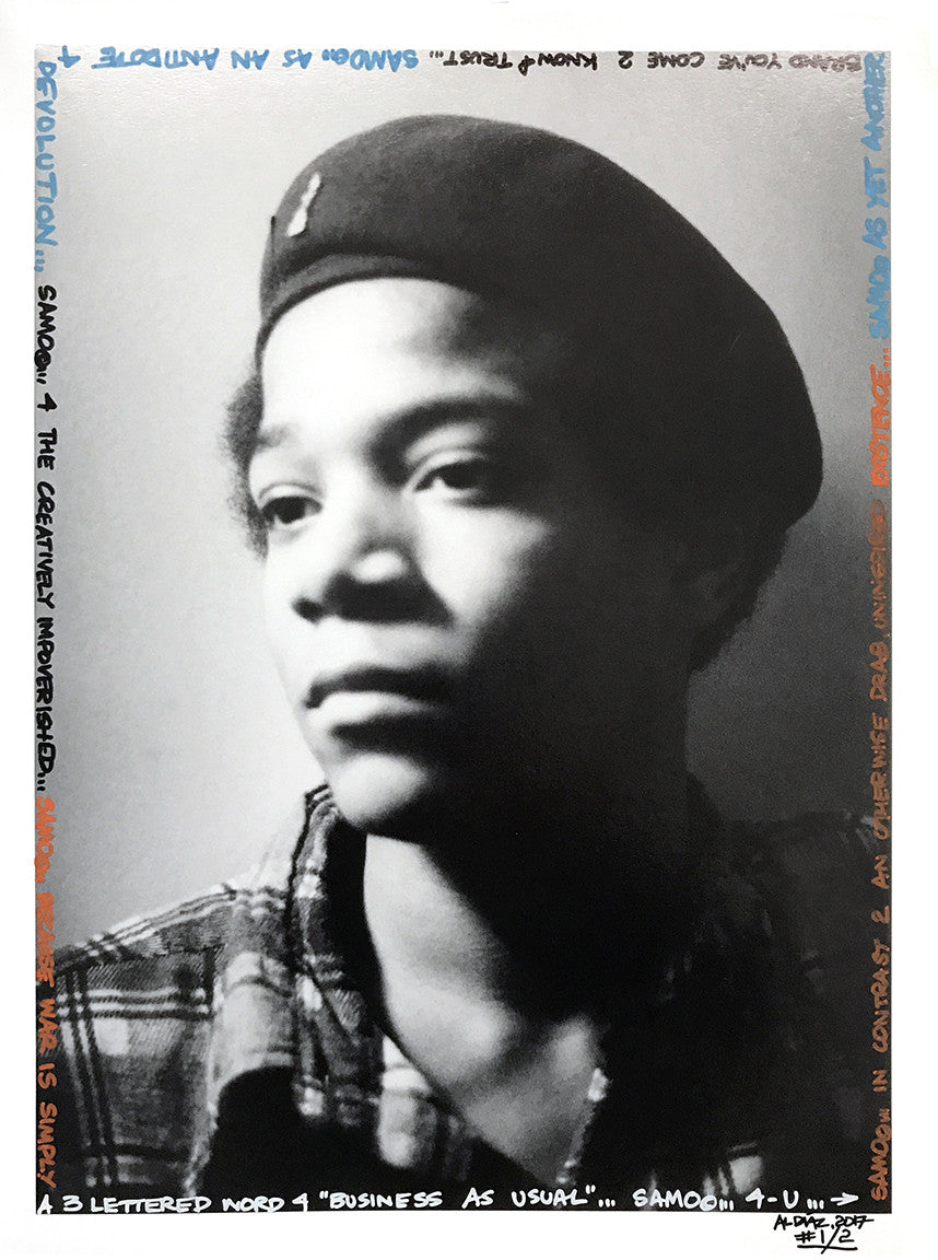 Al Diaz &quot;SAMO©…Jean-Michel Basquiat&quot; - Hand-Embellished Unique Print, #1/2 - 18 x 24&quot;