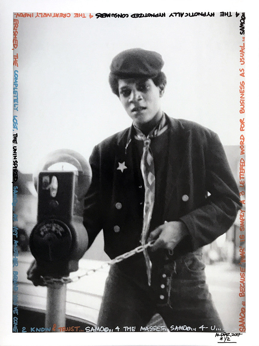 Al Diaz &quot;SAMO©…Jean-Michel Basquiat&quot; - Hand-Embellished Unique Print, #1/2 - 18 x 24&quot;