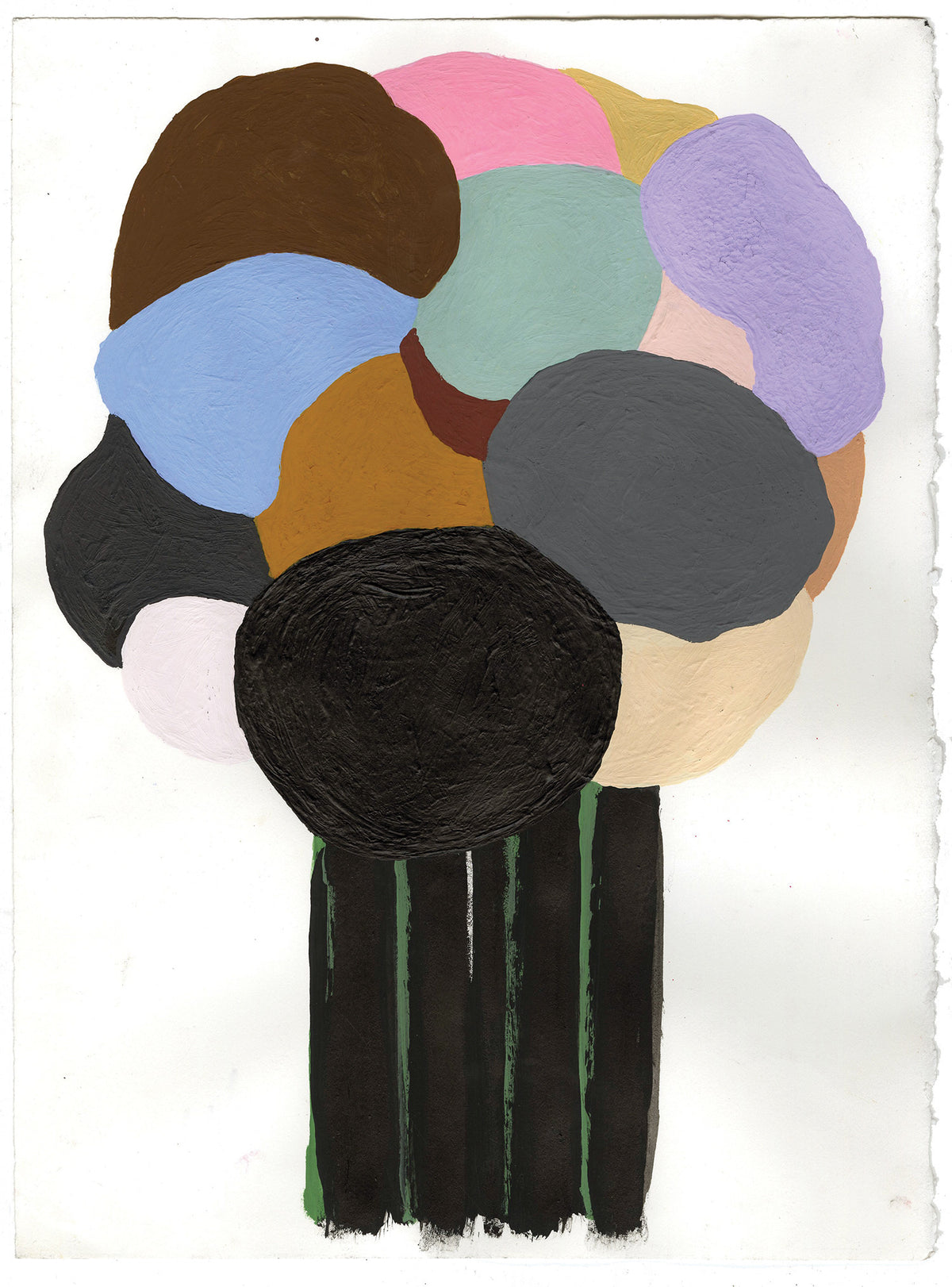 Jen Uman &quot;Flowers (Positive)&quot; - Original Gouache Painting