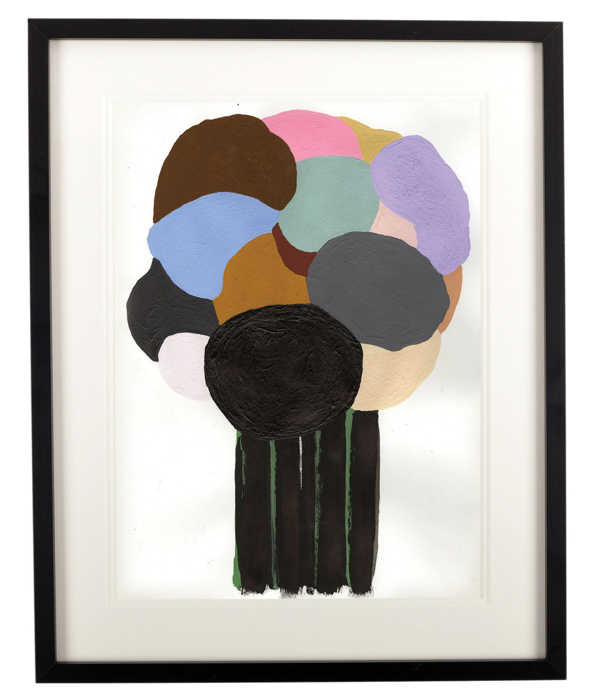 Jen Uman &quot;Flowers (Positive)&quot; - Original Gouache Painting