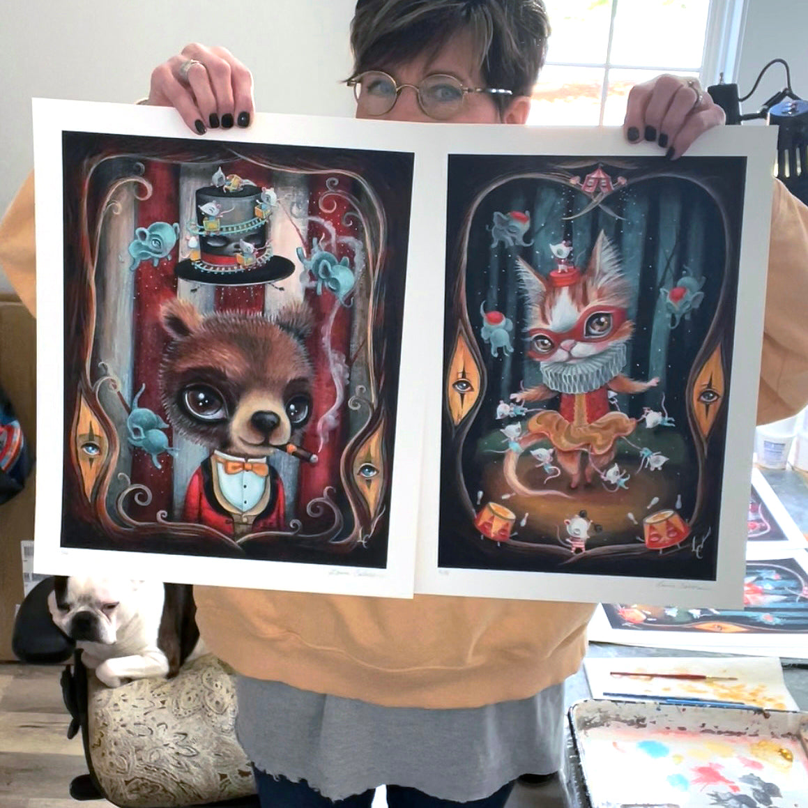 Laura Colors &quot;Le Cirque de Mouser&quot; - Archival Print, Limited Edition of 20 - 12 x 17&quot;