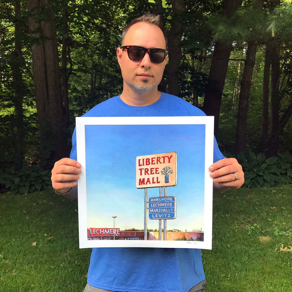 Andrew Houle &quot;Liberty Tree Mall&quot; - Archival Print, Limited Edition of 25 - 17 x 17&quot;