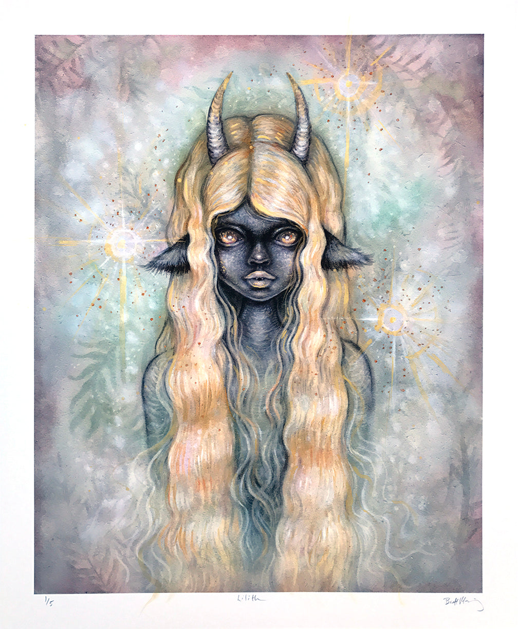 Brett Manning &quot;Lilith&quot; - Hand-Embellished Edition of 5 - 14 x 17&quot;