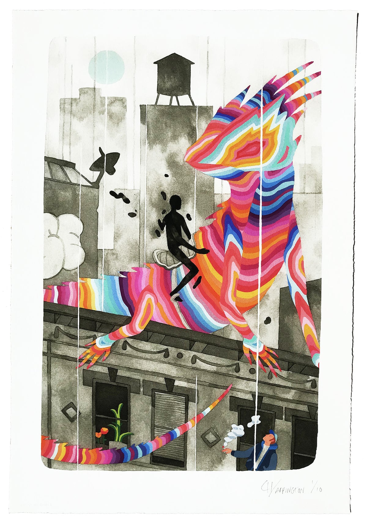 Graham Yarrington &quot;Lizard Ride&quot; - Archival Print, Limited Edition of 10 - 13 x 19&quot;