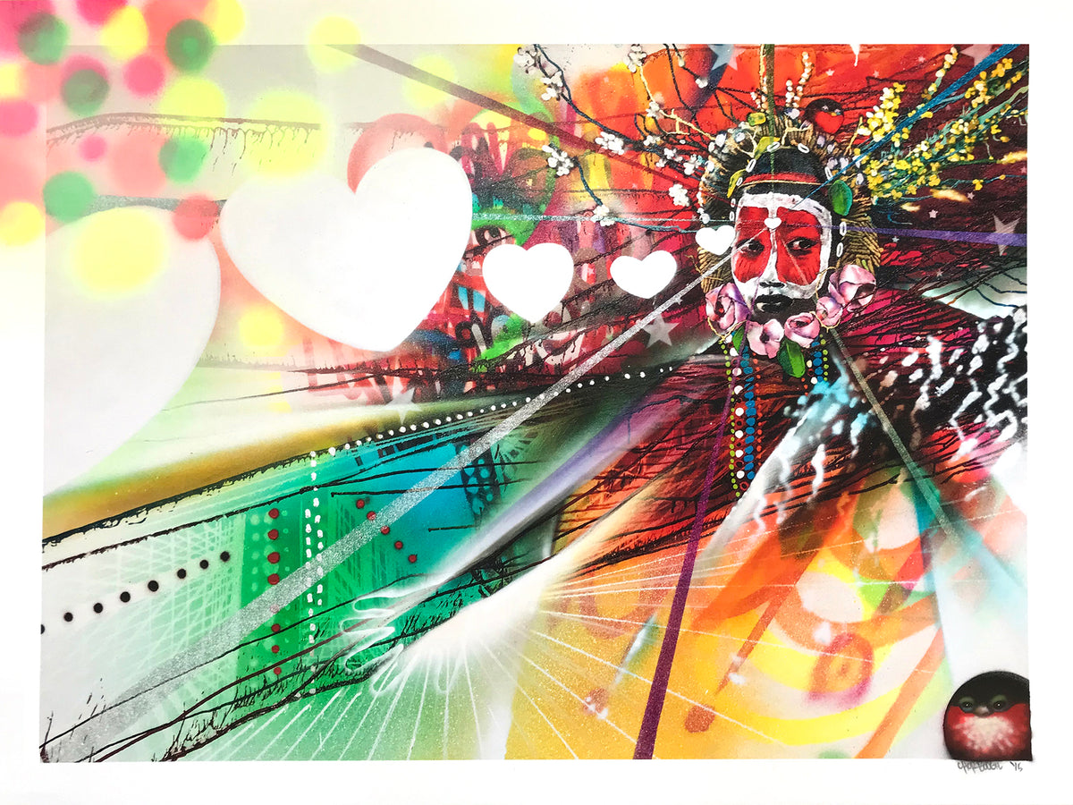 Chor Boogie &quot;Love Dance&quot; - Hand-Embellished Edition of 5 - 18 x 24&quot;