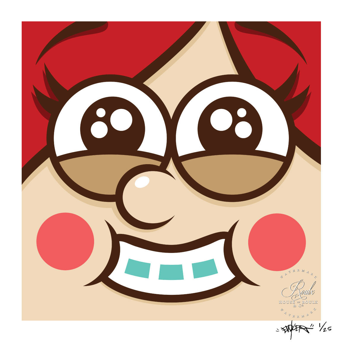 Evoker &quot;Braceface&quot; -  Archival Print, Limited Edition of 25, 16 x 16&quot;