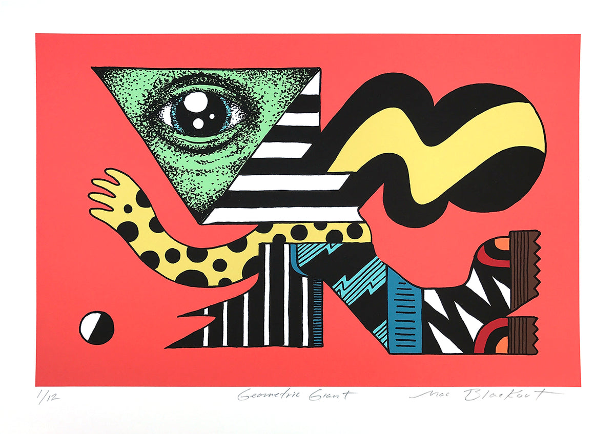 Mac Blackout &quot;Geometric Giant&quot; - Archival Print, Limited Edition of 12 - 12 x 17&quot;