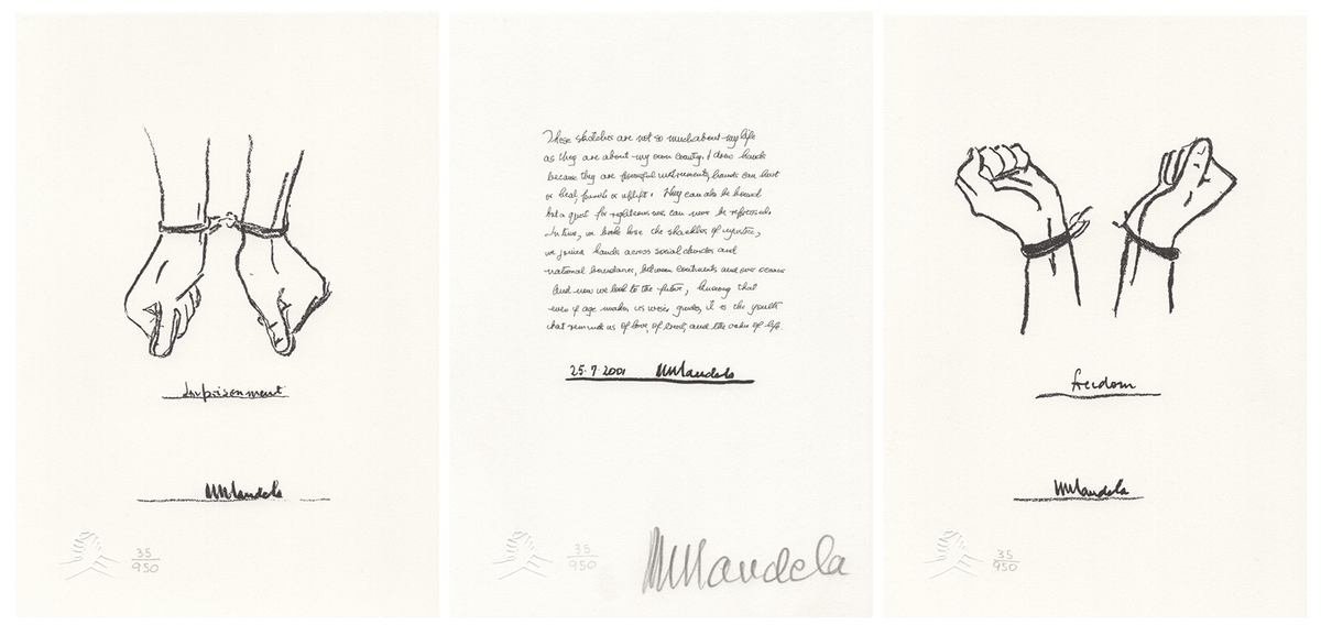 Nelson Mandella - &quot;The Struggle Series&quot; - Signed 6 x Lithograph Box Set