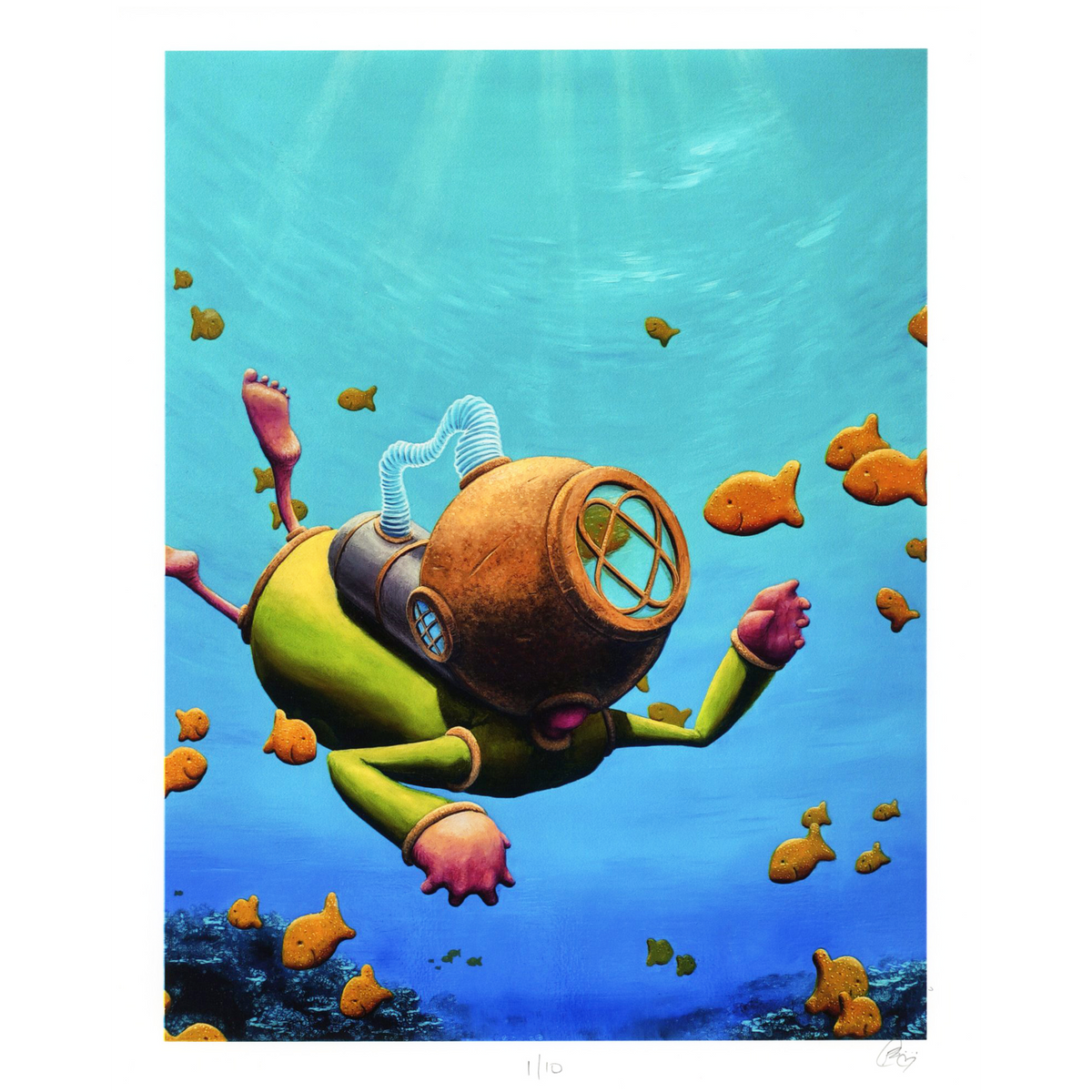3rd Version &quot;Diving Deep&quot; - Archival Print, Limited Edition of 10 - 8 x 10&quot;