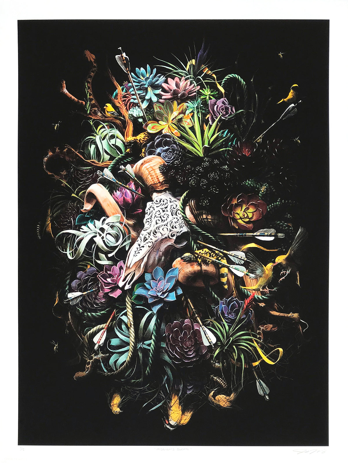Jake Messing &quot;Midnight&#39;s Breath&quot; - Hand-Embellished Variant, #1/5 - 18 x 24&quot;