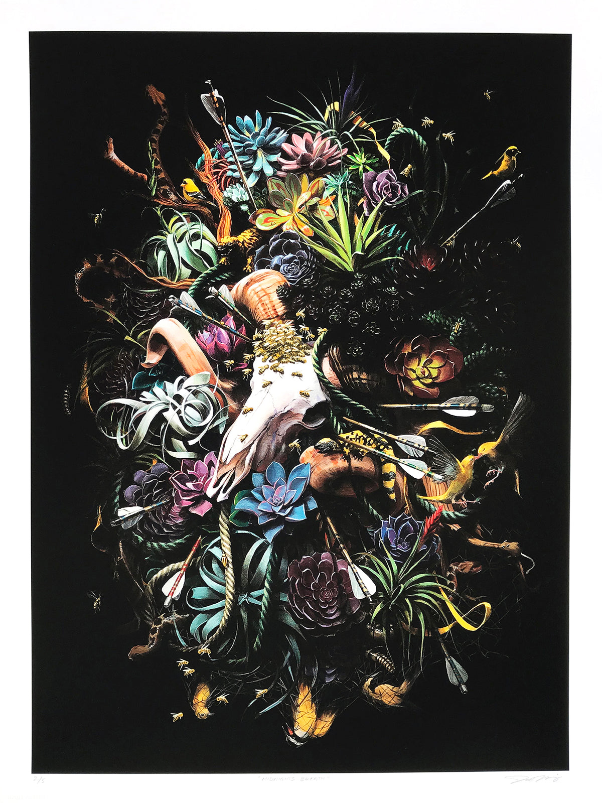 Jake Messing &quot;Midnight&#39;s Breath&quot; - Hand-Embellished Variant, #2/5 - 18 x 24&quot;