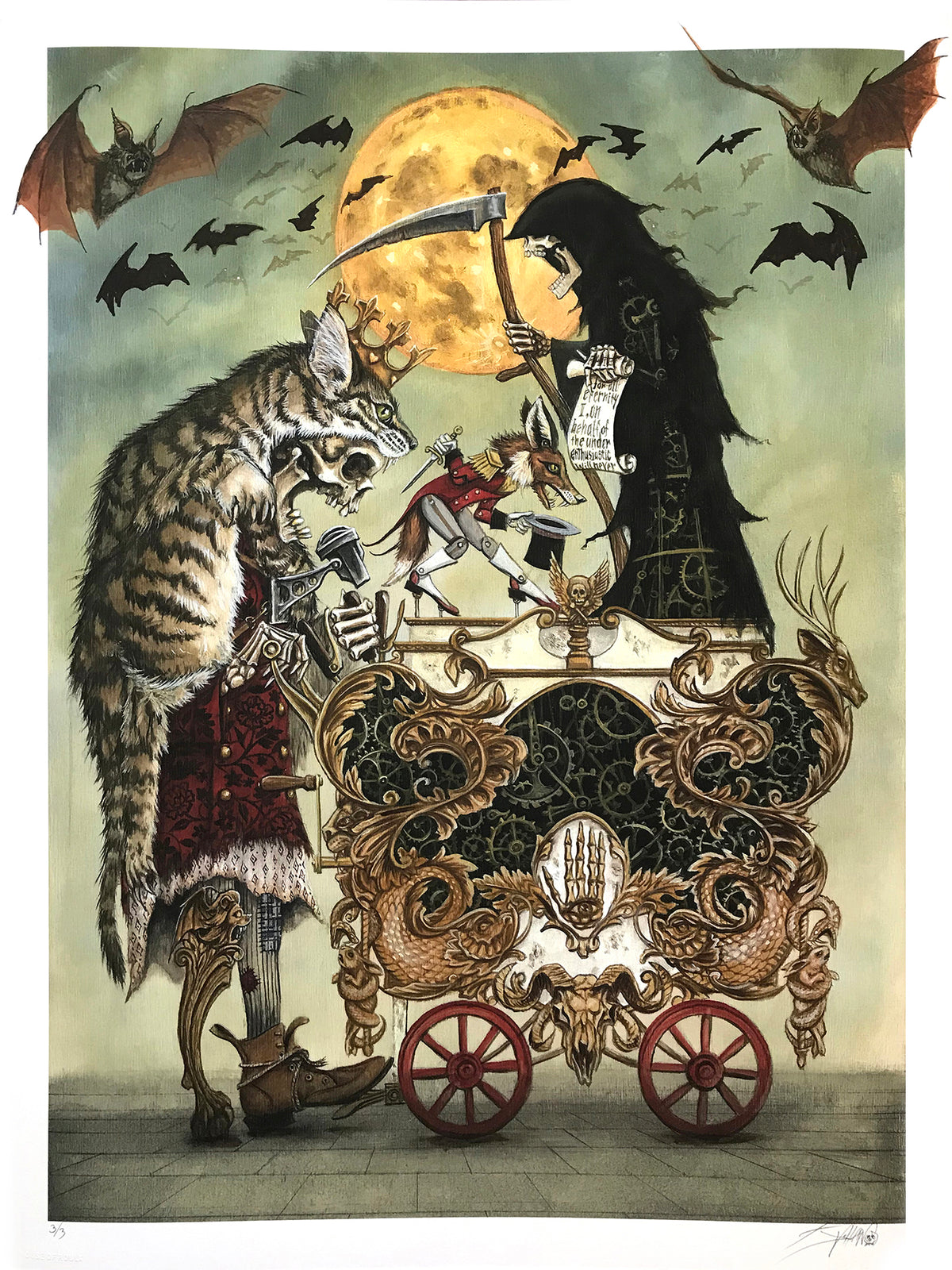 Joe Vollan &quot;Midnight Showing&quot; - Hand-Embellished Edition of 3 - 18 x 24&quot;