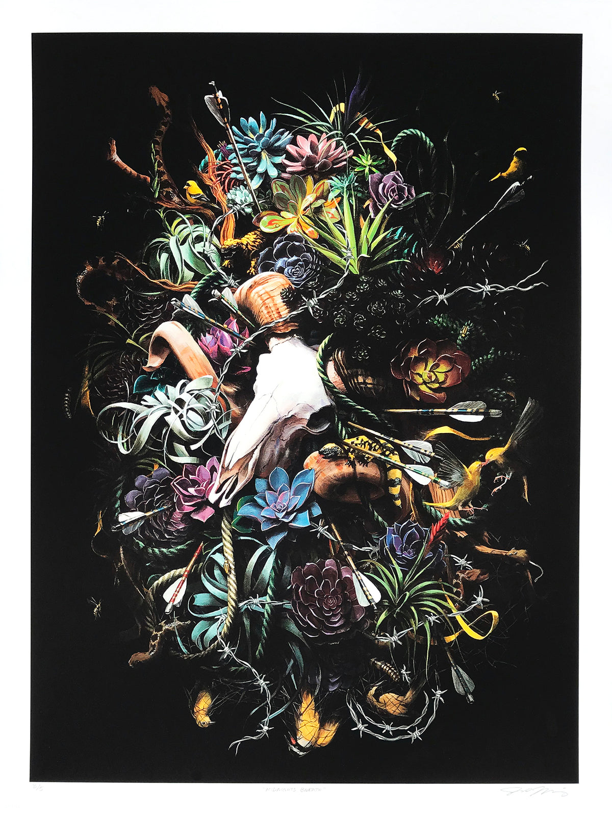 Jake Messing &quot;Midnight&#39;s Breath&quot; - Hand-Embellished Variant, #3/5 - 18 x 24&quot;