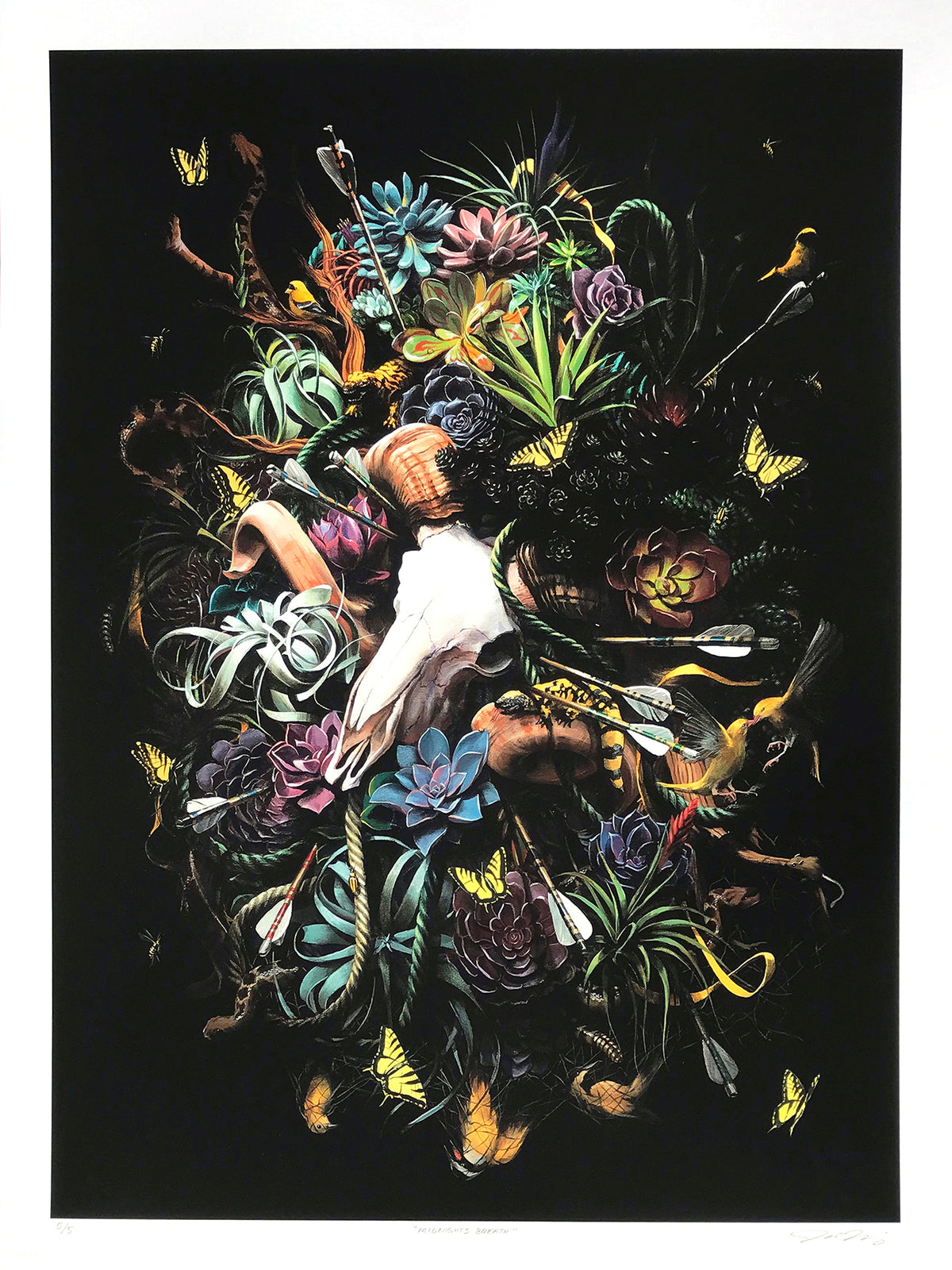 Jake Messing &quot;Midnight&#39;s Breath&quot; - Hand-Embellished Variant, #5/5 - 18 x 24&quot;