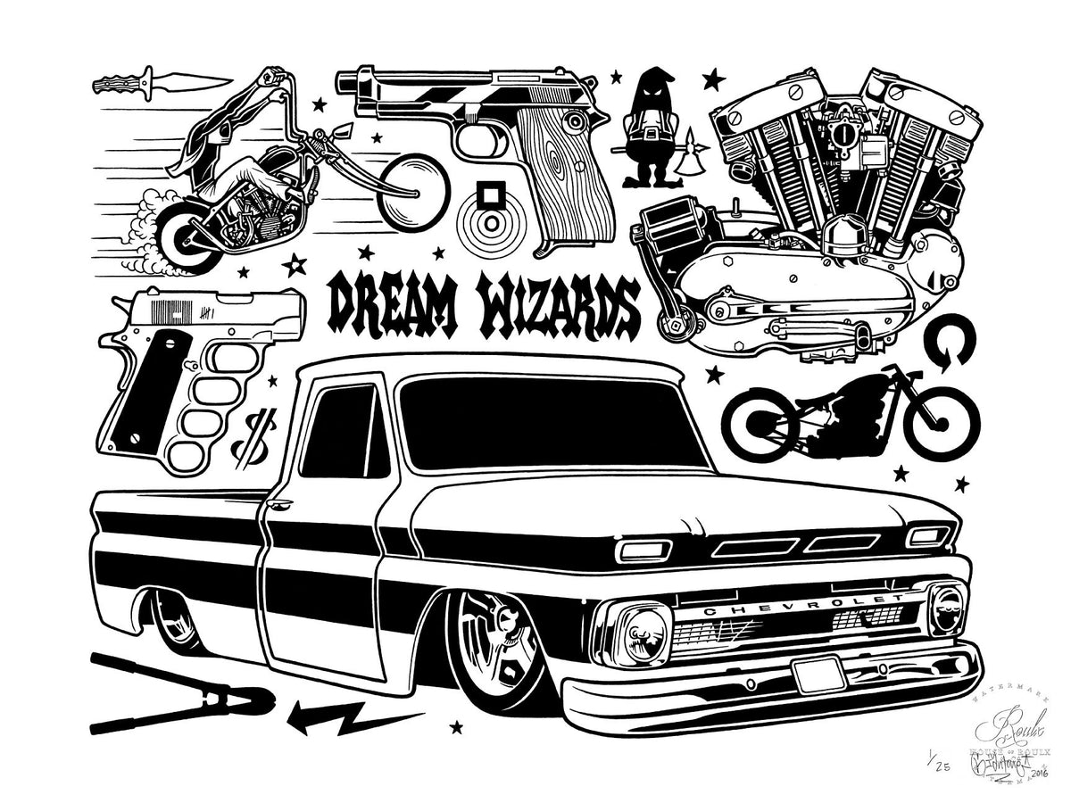 Mike Giant &quot;Dream Wizards&quot; - Limited Edition, Archival Print - 18 x 24