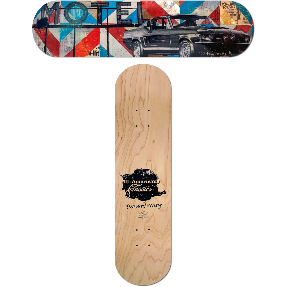 Robert Mars &quot;Pony Car&quot; - Original Painting &amp; Hand-Embellished AP Skate Deck