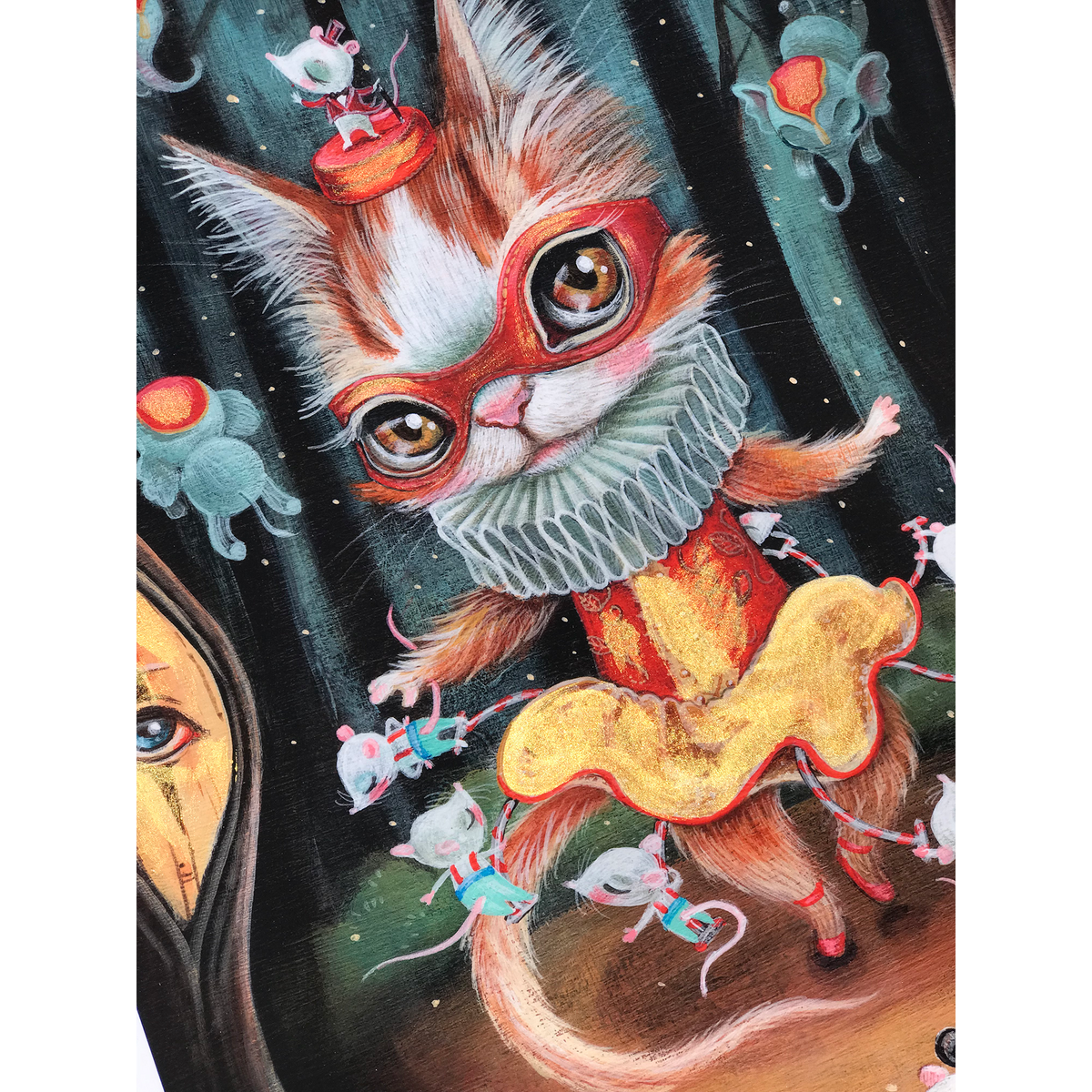 Laura Colors &quot;Le Cirque de Mouser&quot; - Hand-Embellished Edition of 5 - 12 x 17&quot;