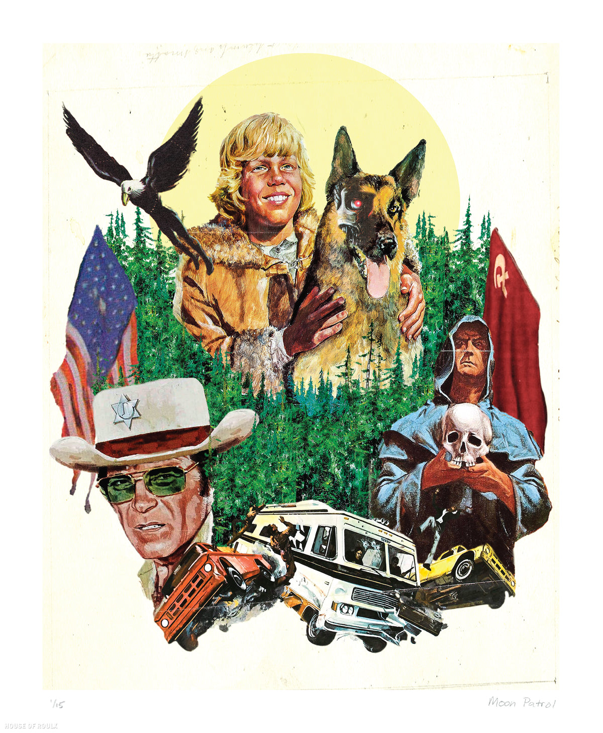 Moon Patrol  &quot;Hypothetical Movie Poster #2&quot; - Archival Print, Limited Edition of 15 - 14 x 17&quot;