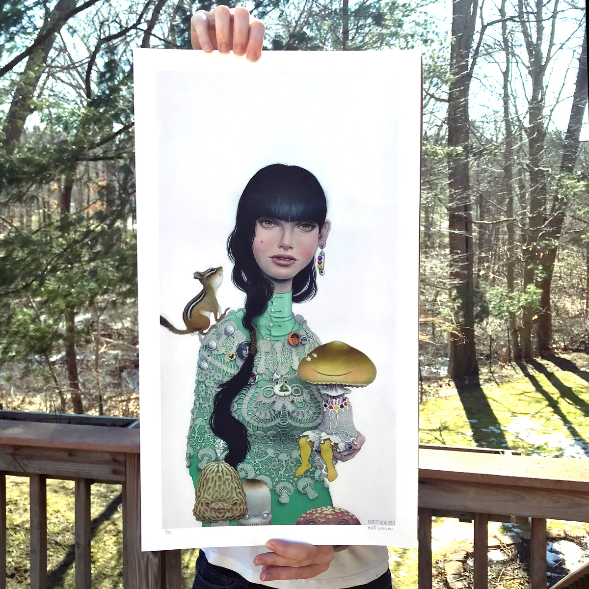 Matt Gordon &quot;Mushroom Mother&quot; - Archival Print, Limited Edition of 15 - 13 x 24&quot;