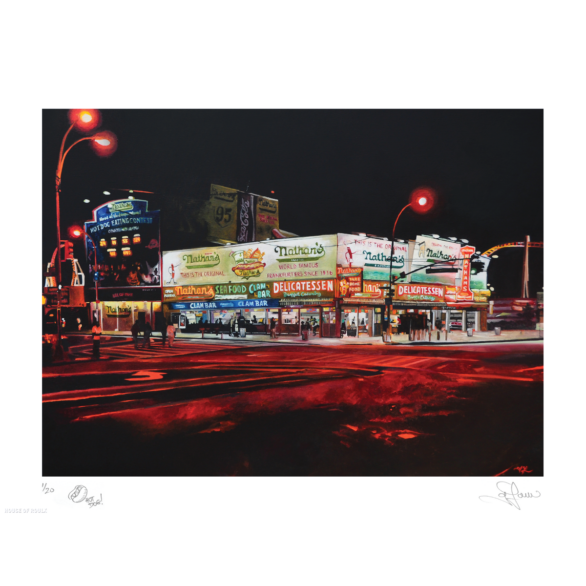 Johnny Lowe  &quot;Nathan&#39;s Famous&quot; - Archival Print, Limited Edition of 20 - 13 x 17&quot;