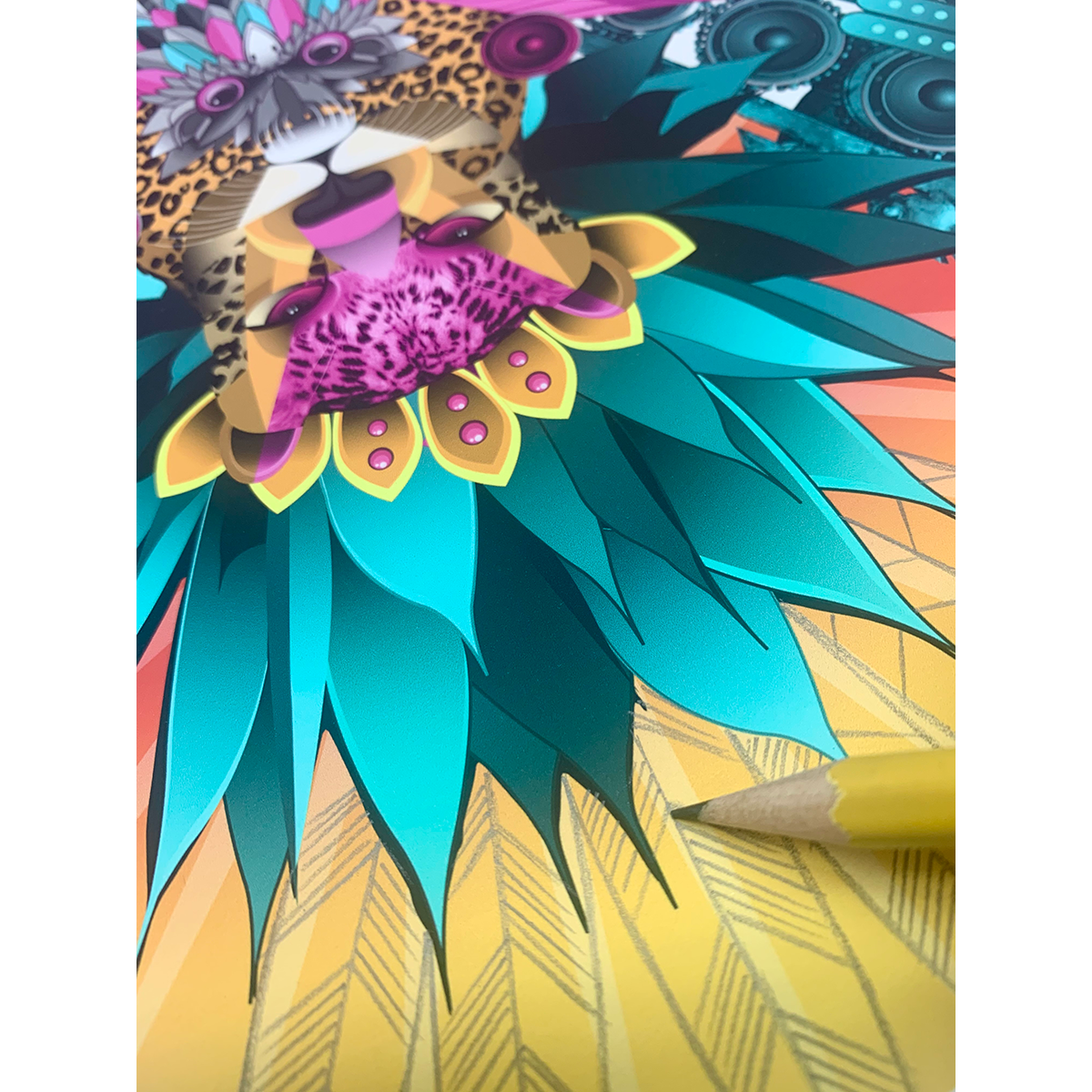 Marka27 &quot;NATIVE FLOW&quot; - Hand-Embellished Edition of 10 - 18 x 24&quot;