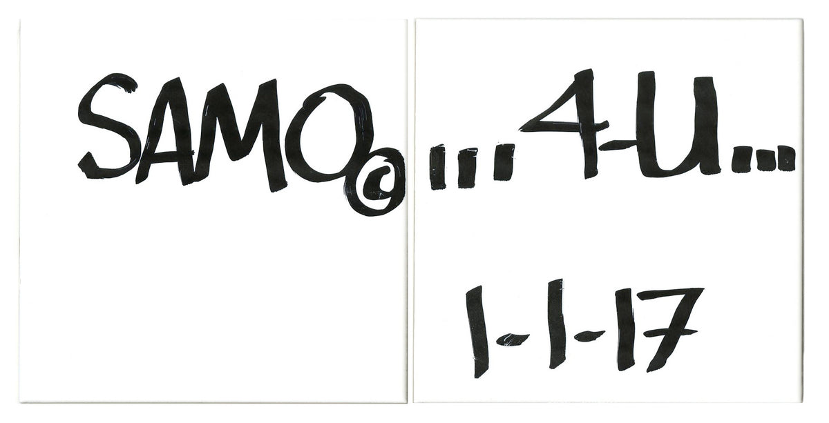 Al Diaz &quot;SAMO©…&quot; - Original Ink on 2 Ceramic Tiles