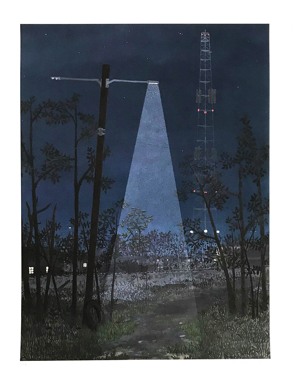 Max Seckel &quot;Walking at Night&quot; - Archival Print, Limited Edition of 15 - 13 x 17&quot;