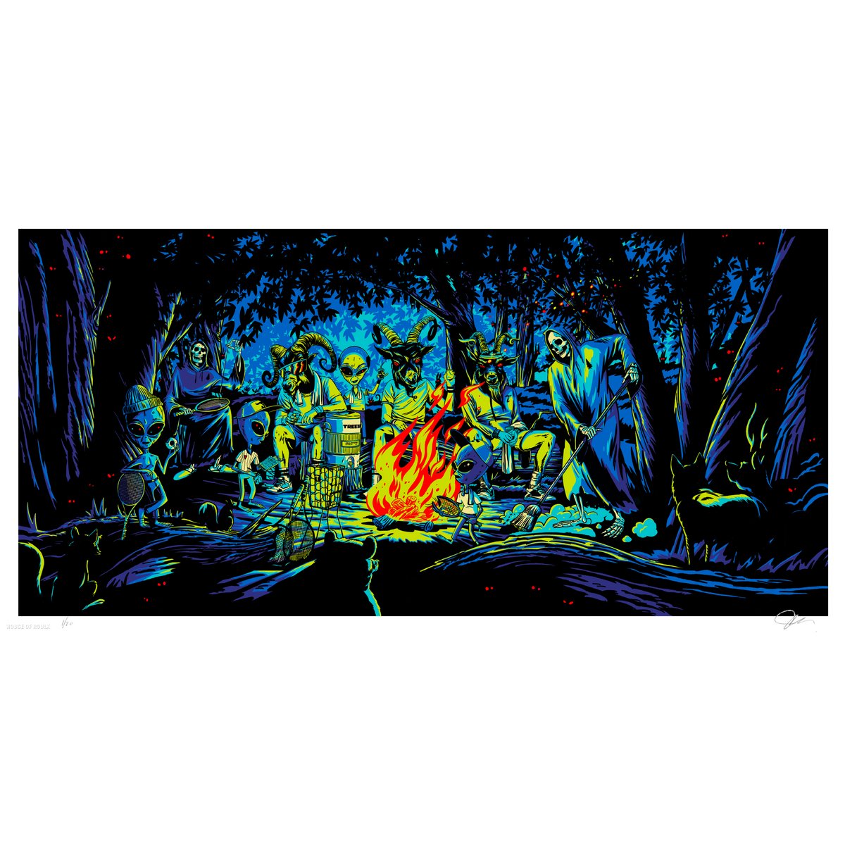 The Draculas &quot;Nighttimers&quot; - Archival Print, Limited Edition of 20 - 12 x 24&quot;