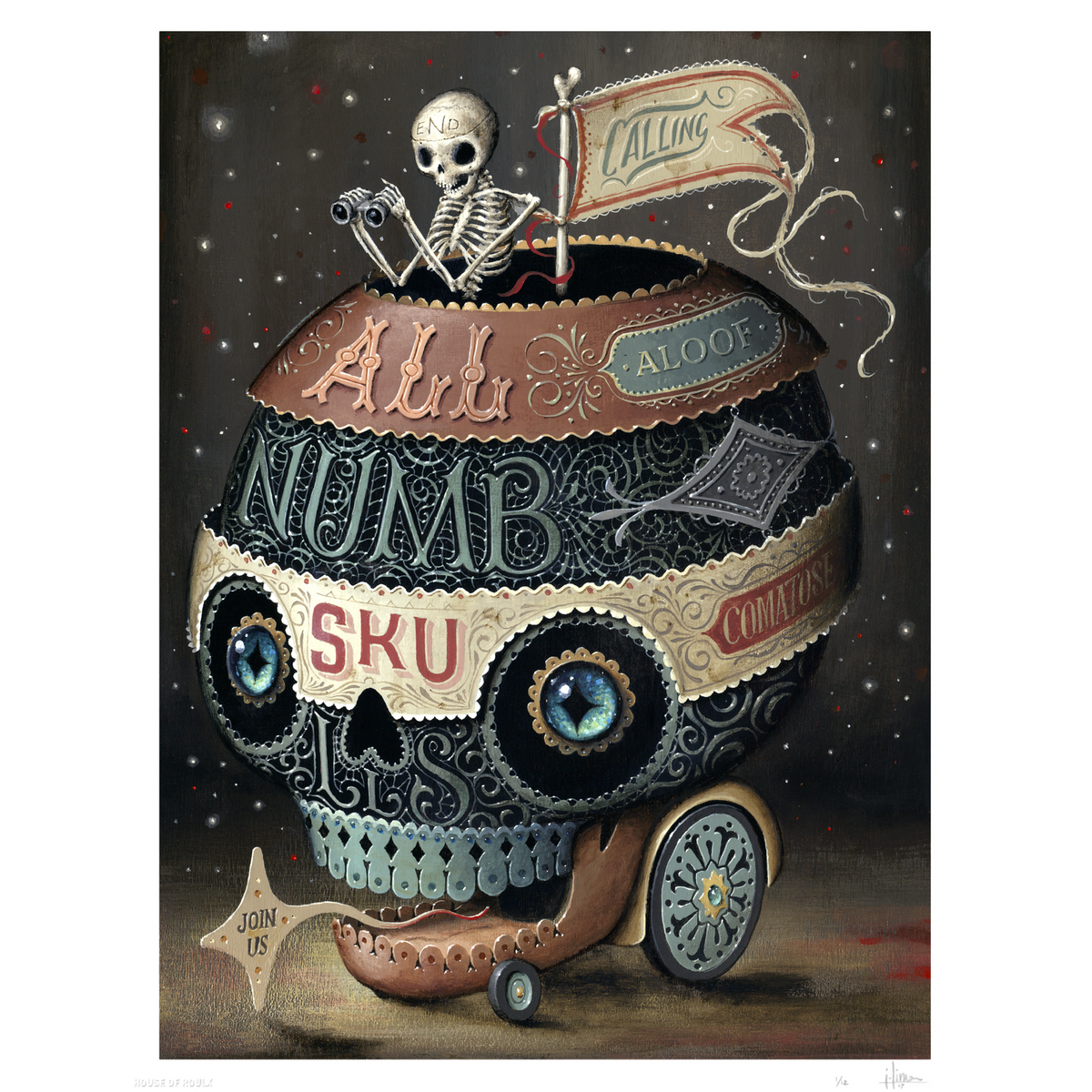 Jason Limon &quot;Calling All Numbskulls&quot; - Archival Print, Limited Edition of 12 - 13 x 17&quot;