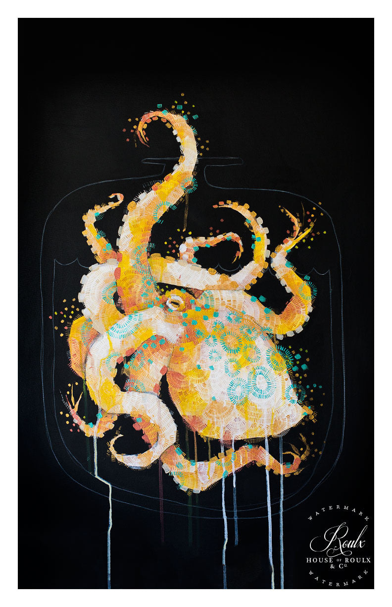 Michael Cain / Gnashing Teeth &quot;Poison Jars - Blue Ringed Octopus&quot; - Archival Print