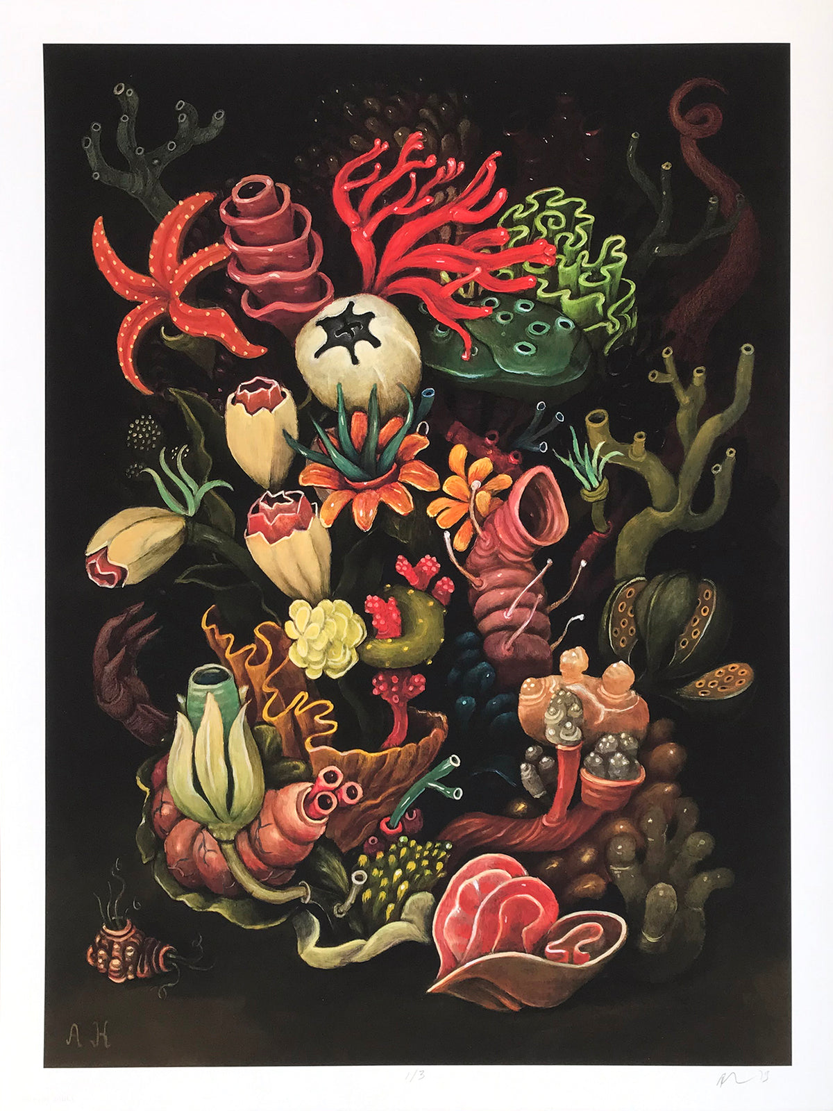 Alex Kuno &quot;Offal&quot; - Hand-Embellished Edition of 3 - 18 x 24&quot;