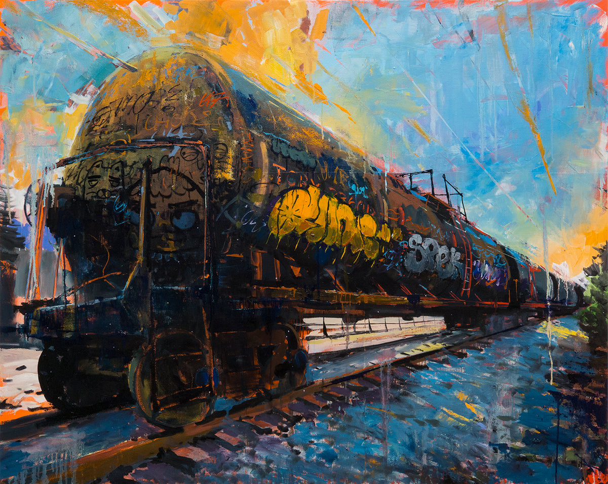 Adam J. O&#39;Day &quot;Oil Tanker 2&quot; - Original Oil Panting - 32 x 44&quot;