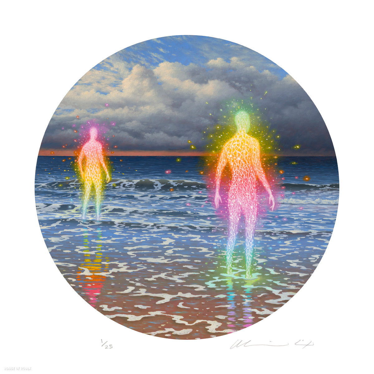 Adrian Cox &quot;Spectral Witnesses with Oncoming Storm&quot; - Archival Print, Limited Edition of 25 - 17 x 17&quot;
