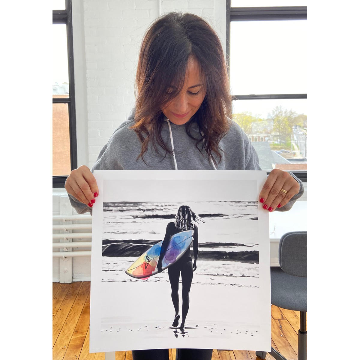 Cindy Press &quot;One More Chance&quot; - Hand-Embellished Edition of 2 - 17 x 17&quot;