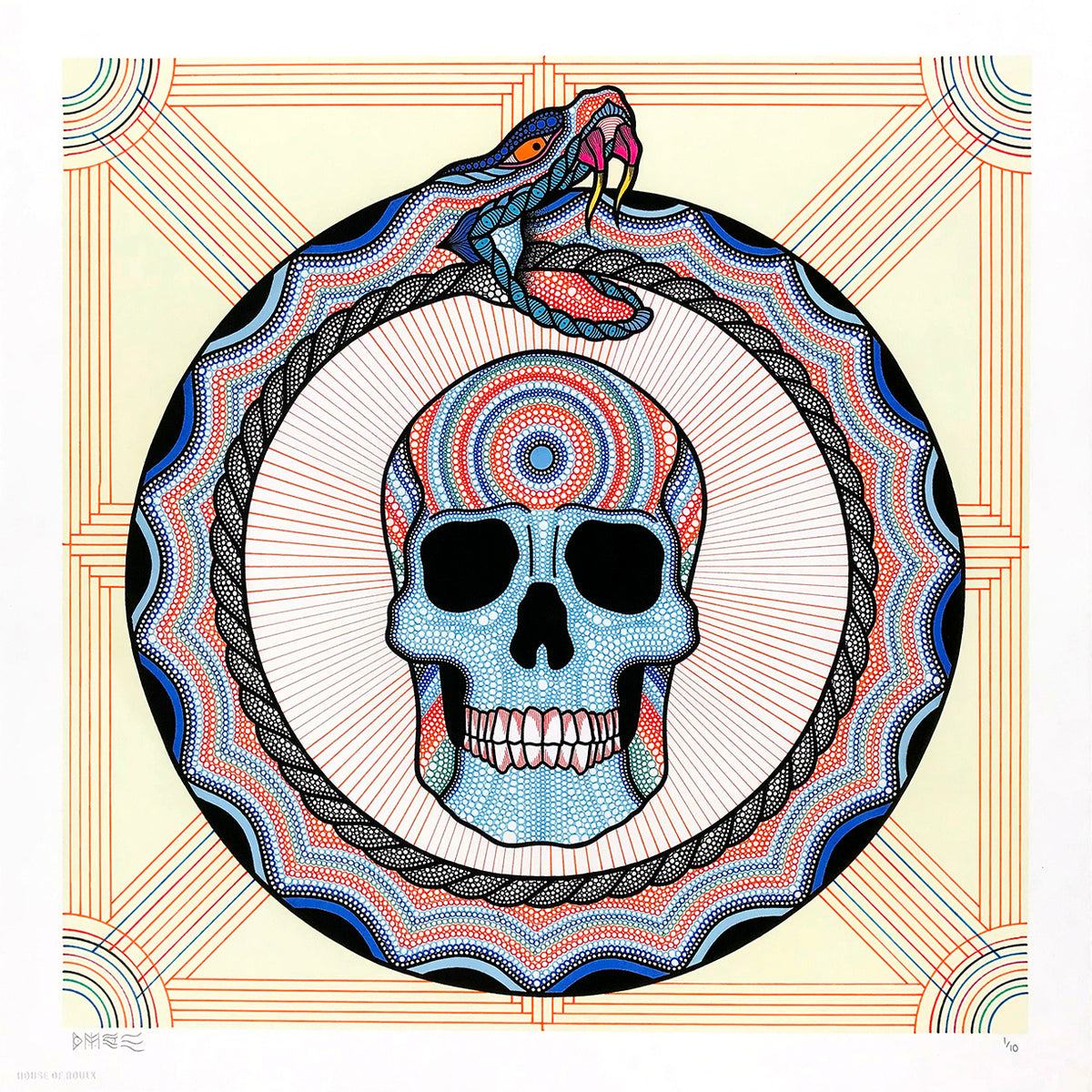 Bonethrower &quot;Ouroboros&quot; - Hand-Embellished Edition of 10 - 17 x 17&quot;