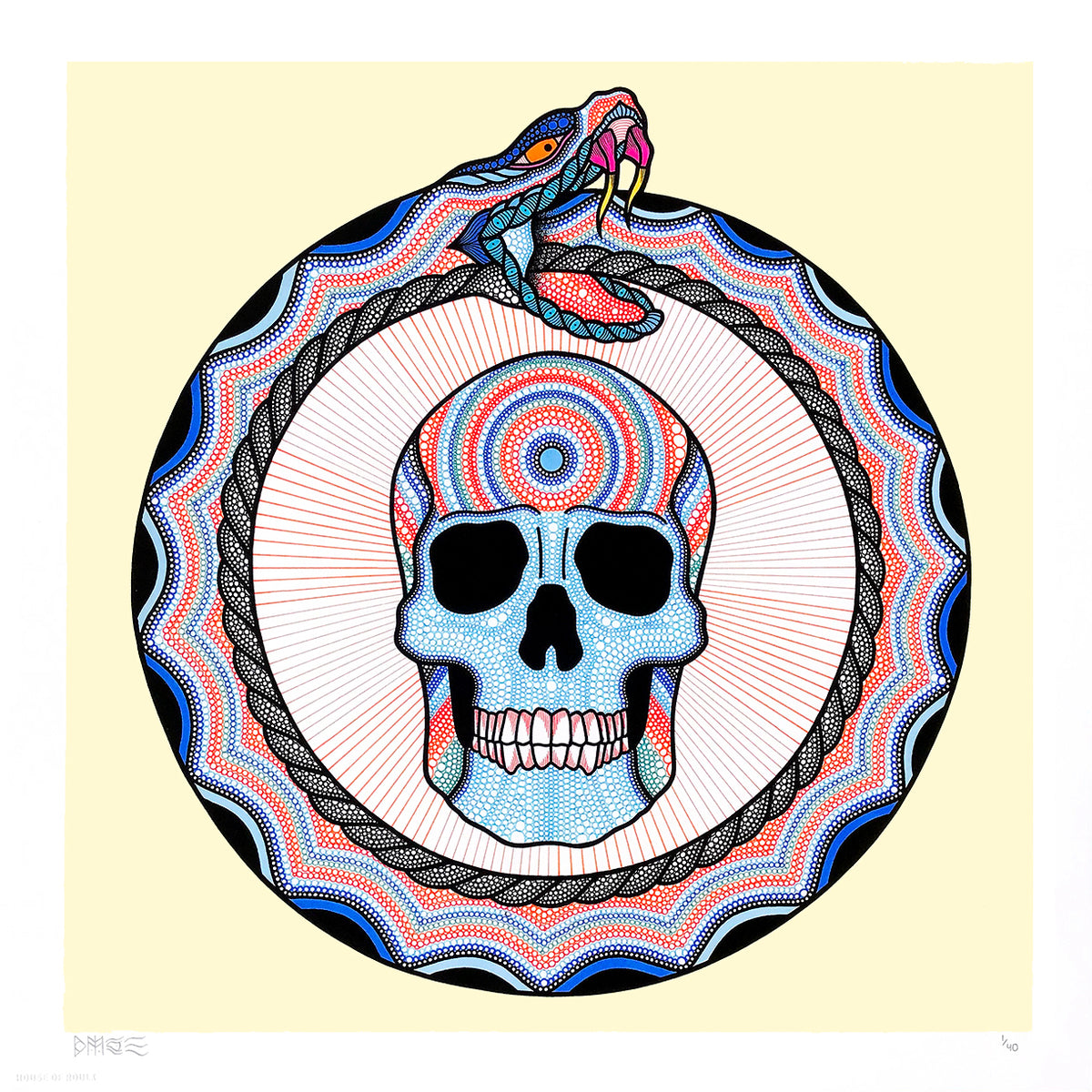 Bonethrower &quot;Ouroboros&quot; - Archival Print, Limited Edition of 40 - 17 x 17&quot;