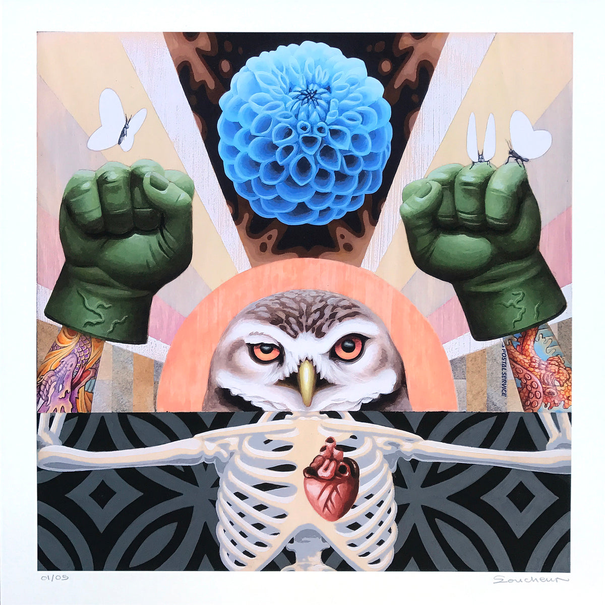 Leon Loucheur &quot;Qualified&quot; - Hand-Embellished Edition of 5 - 17 x 17&quot;