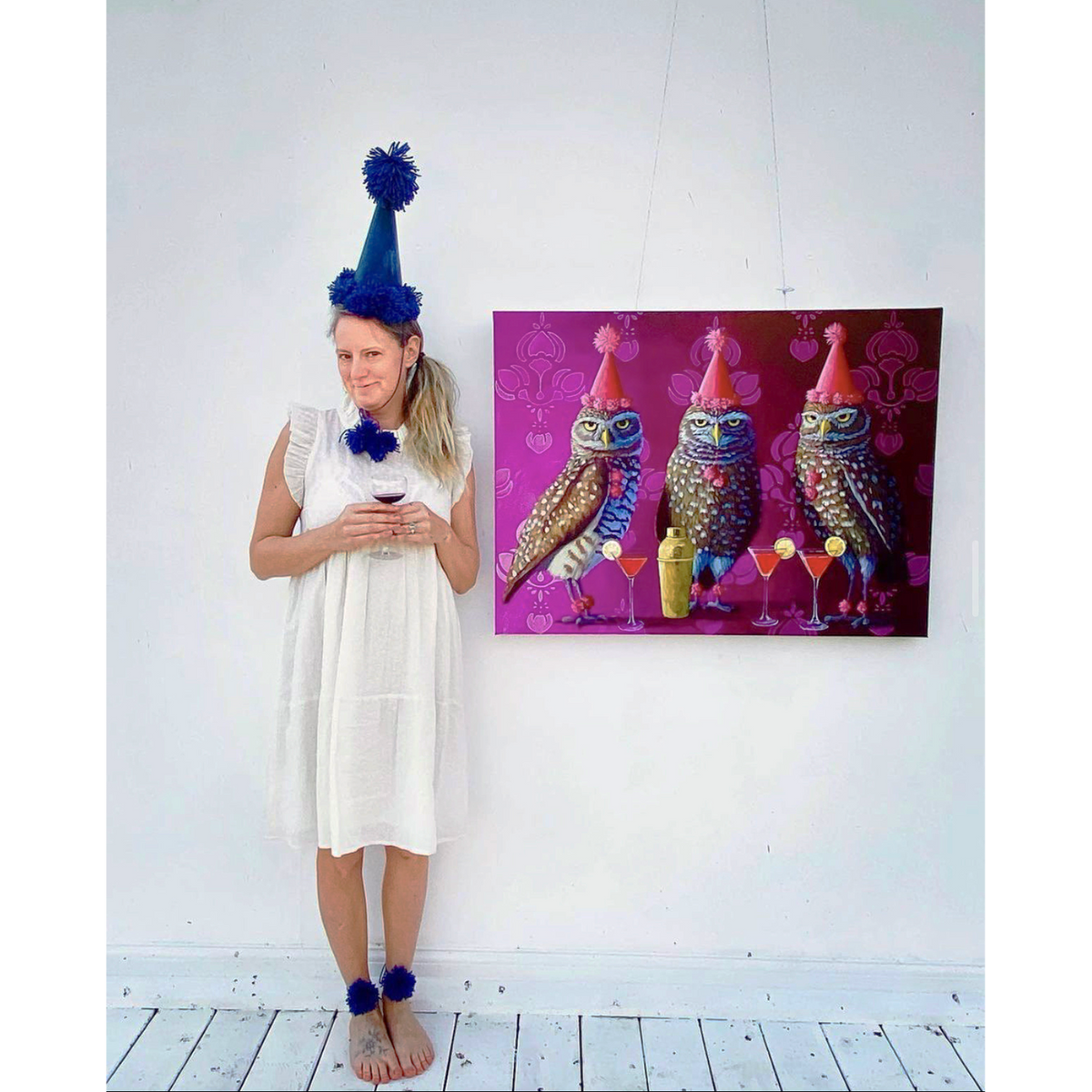 Heather Gauthier &quot;Party Owls&quot; - Archival Print, Limited Edition of 25 - 16 x 20&quot;