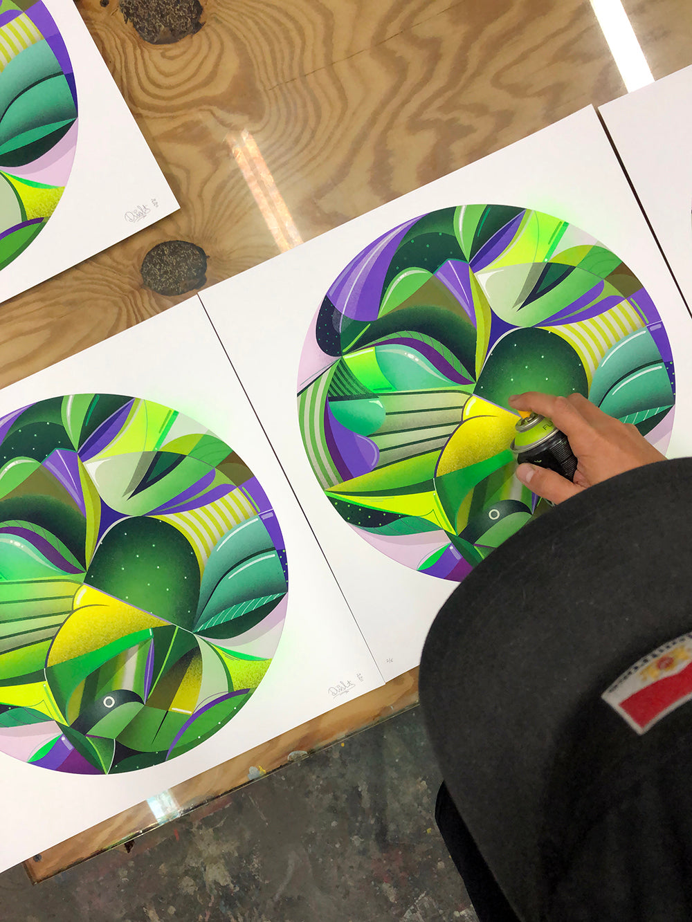 DUAL &quot;Purple Power&quot; - Hand-Embellished Edition of 5 - 17 x 17&quot;